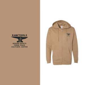 Tan Zippered Hoodie